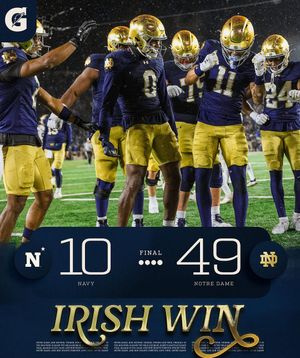 Image post by @ndfootball on Instagram