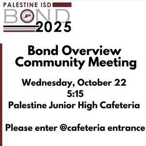 Image post by @Palestine Independent School District on Facebook