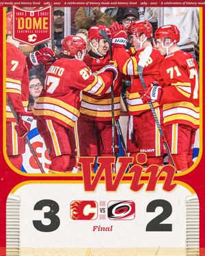 Image post by @NHLFlames on Twitter/X