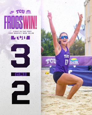 Image post by @TCUBeachVB on Twitter