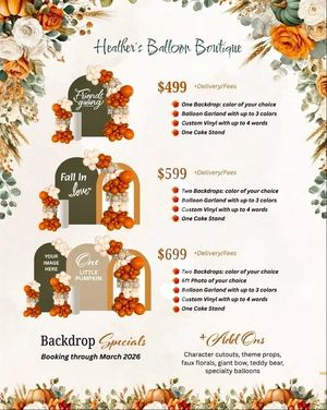 Image post by @Heather's Balloon Boutique & Decor on Facebook