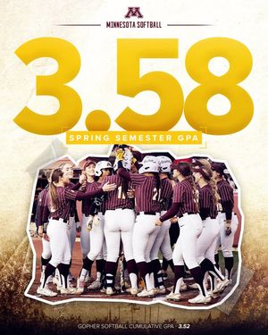 Image post by @GopherSoftball on Facebook