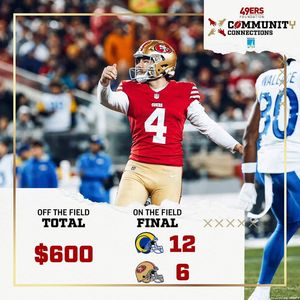 Image post by @49ersFoundation on Facebook