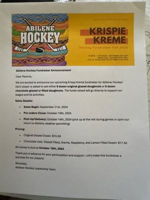 Image post by @AbileneHockey on Facebook