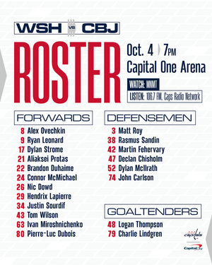 Image post by @Capitals on Twitter