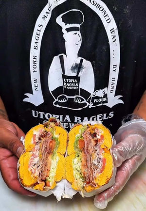 Video post by @utopiabagels on TikTok