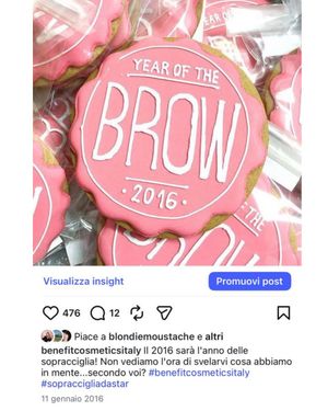 Image post by @benefitcosmeticsitaly on Instagram