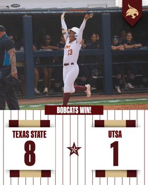 Image post by @TXStateSoftball on Twitter