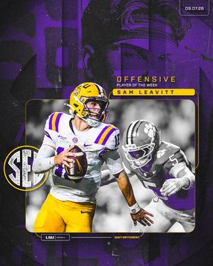 Image post by @LSUfootball on Twitter/X