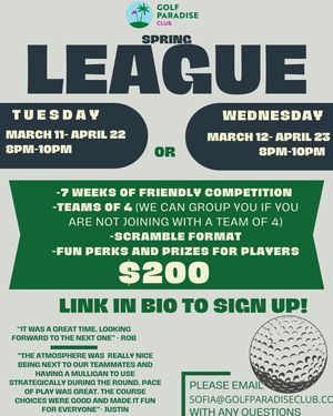 Image post by @golfparadiseclub on Instagram