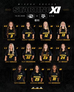 Image post by @MizzouSoccer on Twitter/X