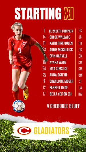 Image post by @CCGladsSoccer on Twitter