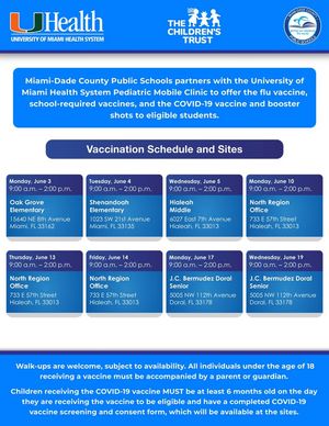 Image post by @miamischools on Facebook