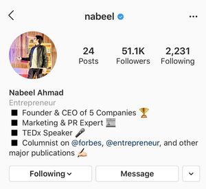 Image post by @nabeel on Instagram