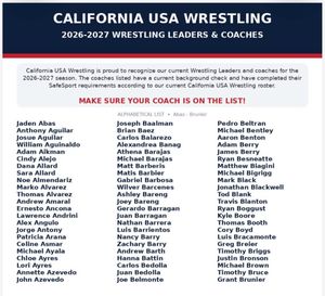 Image post by @calusawrestling on Instagram