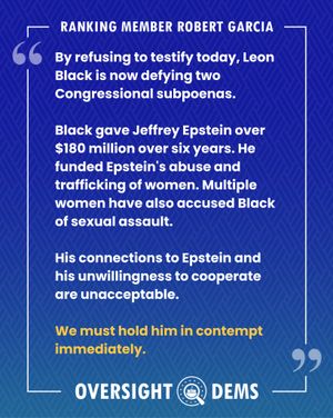 Image post by @oversightdems on Instagram