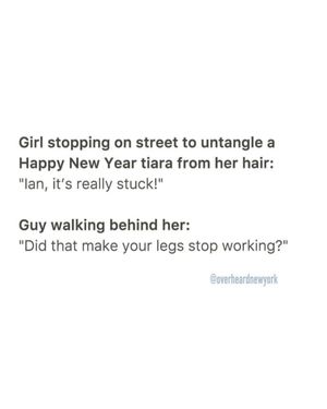 Image post by @overheardnewyork on Instagram