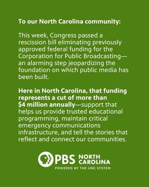 Image post by @mypbsnc on Instagram