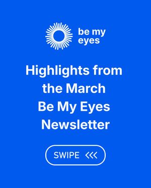 Image post by @bemyeyesapp on Instagram