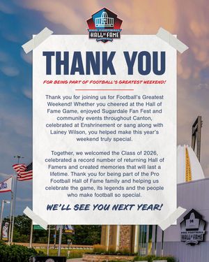 Image post by @profootballhof on Instagram