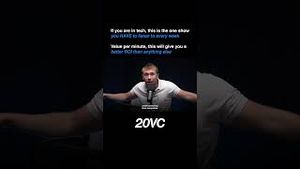 Video post by @20vc on YouTube