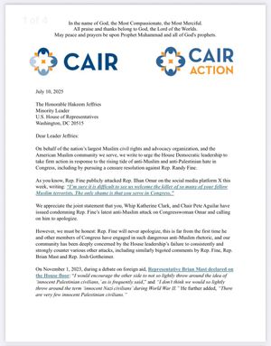 Image post by @CAIRNational on Twitter