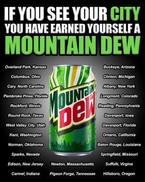 Image post by @mountaindew on Instagram