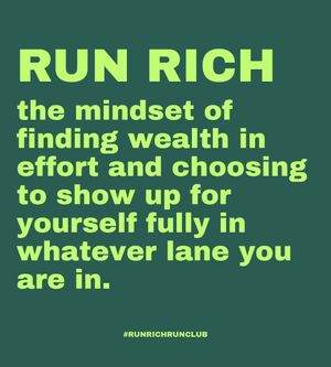 Image post by @runrichrunclub on Instagram