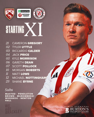 Image post by @brackleytownfc on Instagram