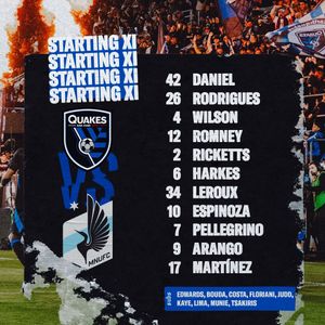 Image post by @SJEarthquakes on Twitter