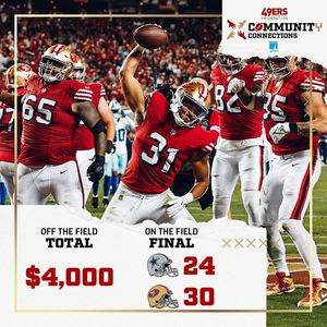 Image post by @49ersFoundation on Facebook