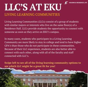 Image post by @EKUHousing on Facebook