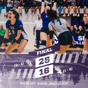 Image post by @SFA_Volleyball on Twitter