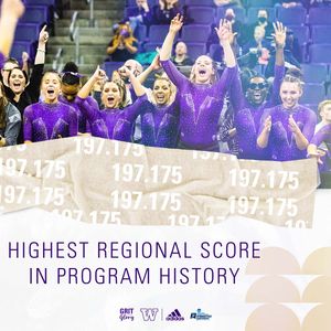 Image post by @UWGymnastics on Twitter