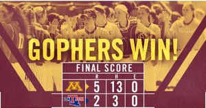 Image post by @GopherSoftball on Twitter
