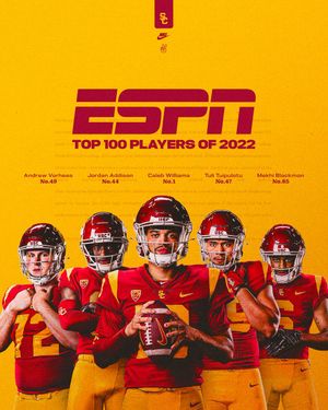 Image post by @uscfb on Twitter