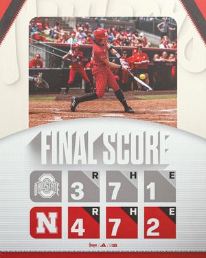 Image post by @HuskerSoftball on Twitter