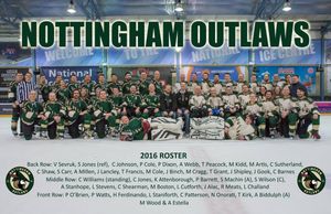 Image post by @nottinghamoutlawsicehockeyclub on Facebook