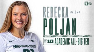 Image post by @MSU_Volleyball on Twitter