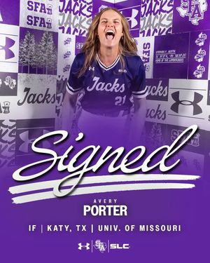 Image post by @sfa.softball on Facebook