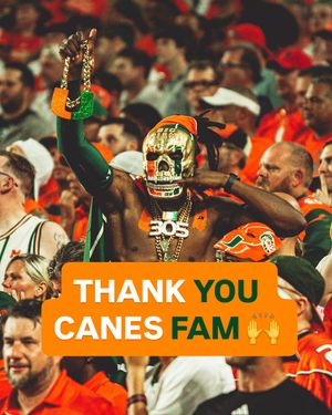 Image post by @miamihurricanes on Instagram