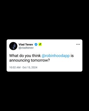 Image post by @robinhoodapp on Instagram