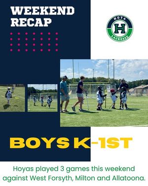 Image post by @Hoya Youth Lacrosse Association on Facebook