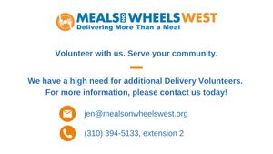 Video post by @mealsonwheelswest on Facebook