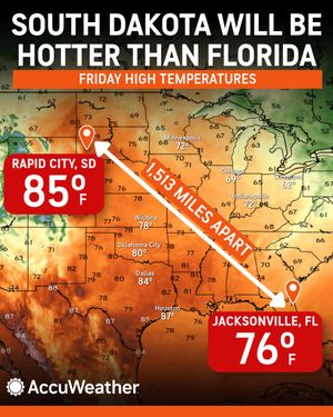 Image post by @accuweather on Twitter/X