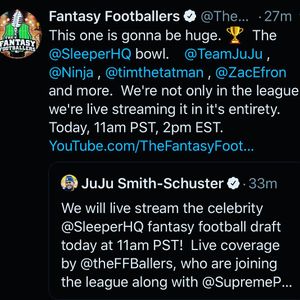 Image post by @fantasyfootballers on Instagram