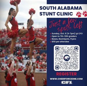 Image post by @southalabama.cheerleading on Facebook