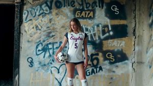 Video post by @GSAthletics_VB on Twitter