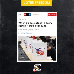 Image post by @colorofchange on Instagram