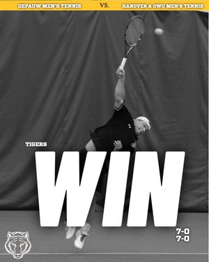 Image post by @DePauwAthletics on Twitter